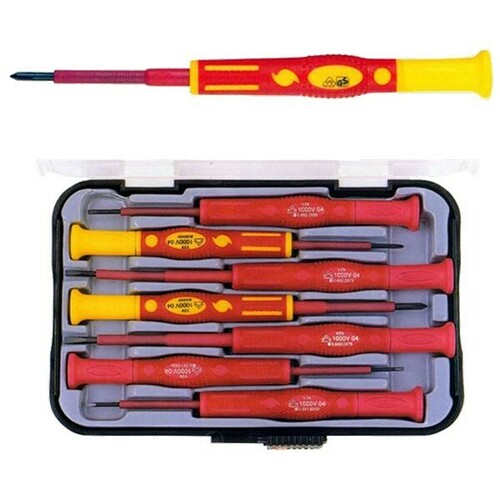 Morris 54232 Portable 7-Piece Insulated Precision Screwdriver Set