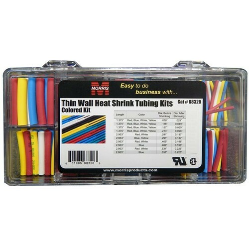 Morris 68320 Heat Shrink Tubing for Electrical Insulation Color Coding