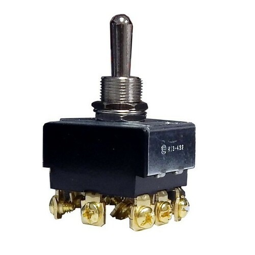 Morris 70303 Durable Brass and Nickel Plated Multi-Pole Toggle Switches