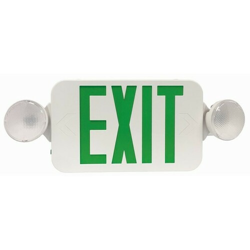 Morris 73538 LED Energy Saving Exit Sign Emergency Lighting Unit Combo