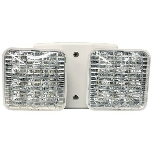 Morris 73075 Dual Head LED Remote Lamphead - White for Exit Emergency Lights