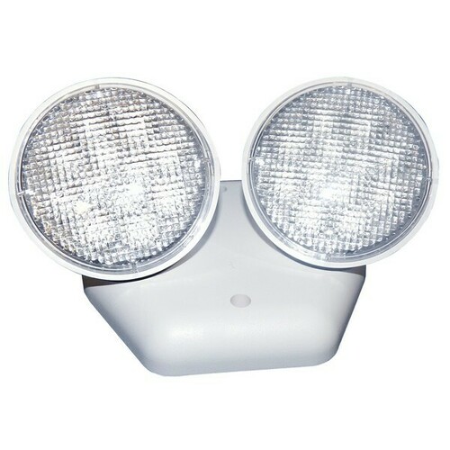 Morris 73117 Dual Head LED Remote Lamphead - White for Exit Emergency Lights