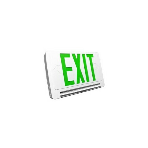 Morris 73373 LED Energy Saving Exit Sign Emergency Lighting Unit Combo