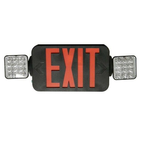 Morris 73433 LED Energy Saving Exit Sign Emergency Lighting Unit Combo