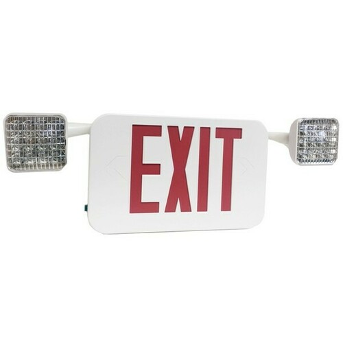 Morris 73474 LED Energy Saving Exit Sign Emergency Lighting Unit with Rotatable Heads