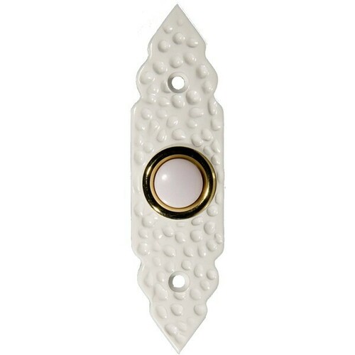 Morris 78252 Decorative White Door Push Button for Entryways