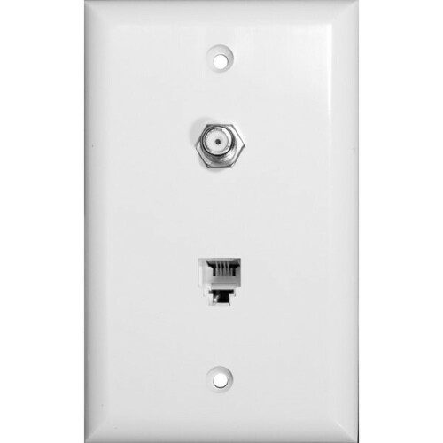 Morris 80057 Phone and Cable Jack for Home or Office Installation