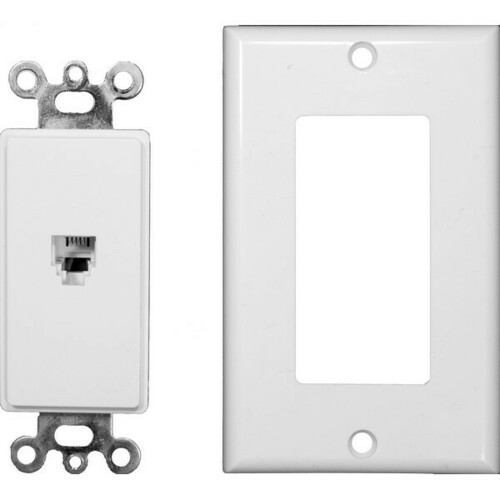 Morris 80161 2 Piece Flame Retardant Durable Wall Phone Jack