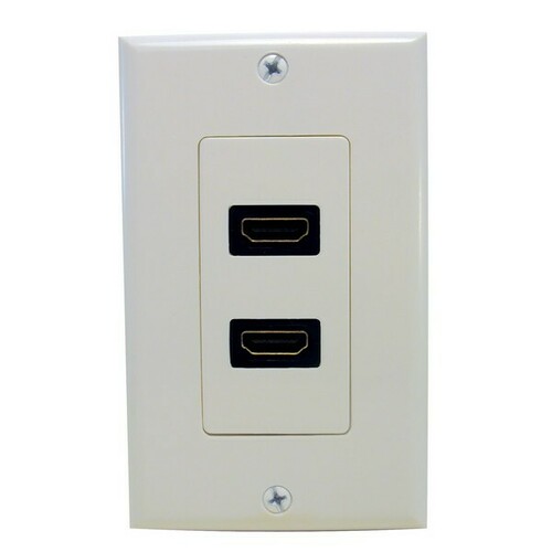 Morris 80444 Dual HDMI Wall Plate for Home Entertainment Systems