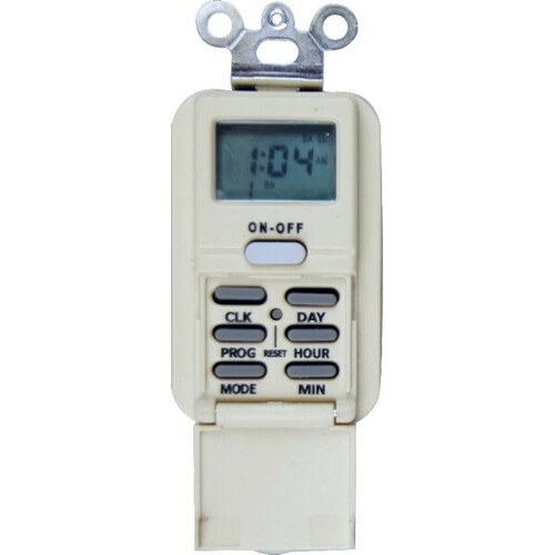 Morris 80510 7 Day In-Wall Digital Timer - Programmable for Indoor/Outdoor Use