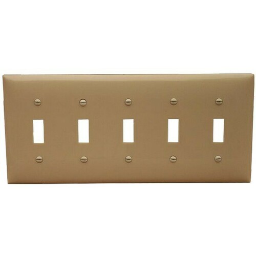 Morris 81050 5 Gang Toggle Switch Wall Plate