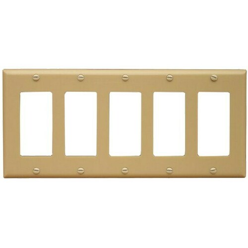Morris 81150 Impact Resistant 5 Gang Decorative/GFCI Wall Plate