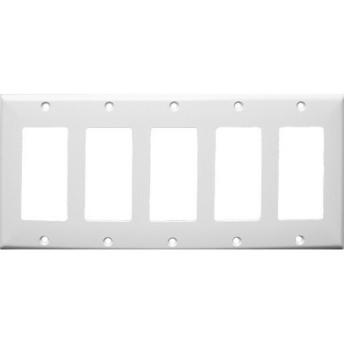Morris 81151 Impact Resistant 5 Gang Decorative/GFCI Wall Plate