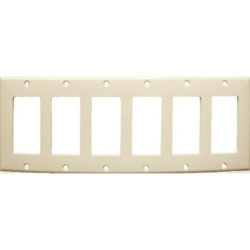 Morris 81163 Decorative GFCI 6 Gang Wall Plate for High-Abuse Areas