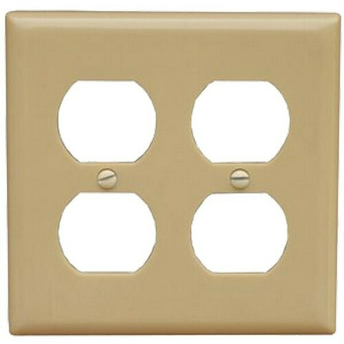 Morris 81420 2 Gang Duplex Receptacle Wall Plate - Sturdy Clean Design