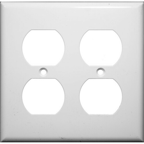 Morris 81421 2 Gang Duplex Receptacle Wall Plate - Sturdy Clean Design
