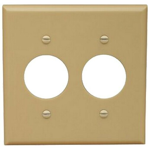 Morris 81620 Economy Lexan Wall Plates 2-Gang 2 Single Receptacles