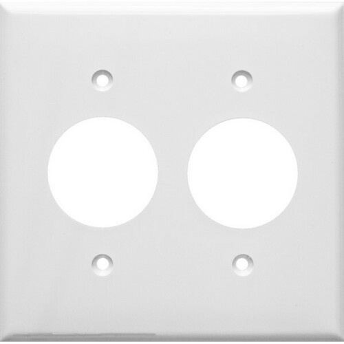 Morris 81621 Economy Lexan Wall Plates 2 Gang 2 Single Receptacles