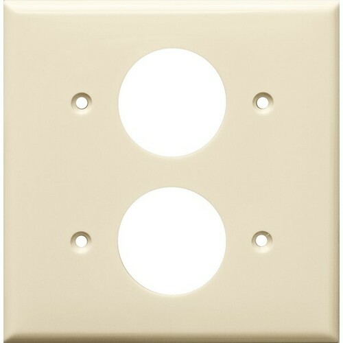 Morris 81623 Economy Lexan Wall Plates 2-Gang 2 Single Receptacles