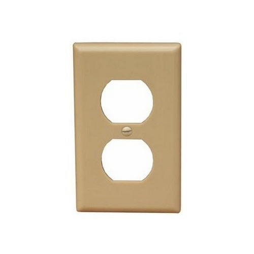 Morris 81730 Lexan Wall Plates 1 Gang Midsize Duplex Receptacle Ivory