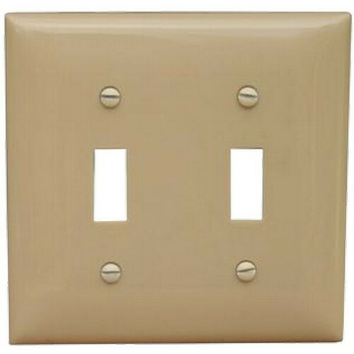 Morris 81750 Abrasion-Resistant 2 Gang Wall Plate for Midsize Toggle Switch