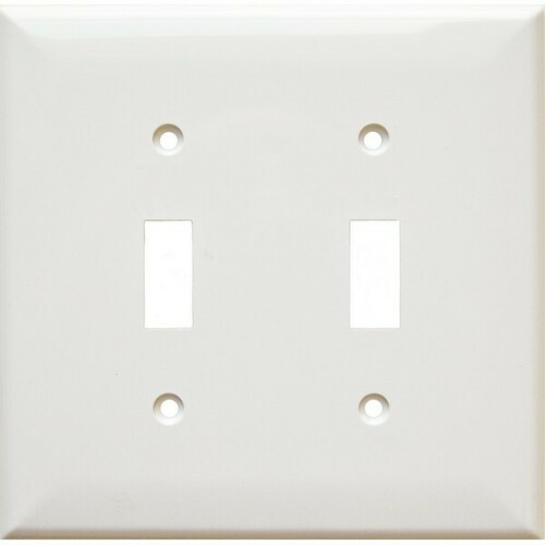 Morris 81751 Abrasion Resistant 2 Gang Wall Plate for Midsize Toggle Switch