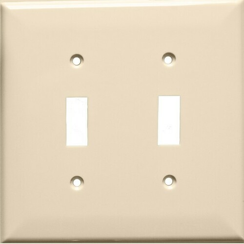 Morris 81753 Abrasion Resistant 2 Gang Wall Plate for Midsize Toggle Switch