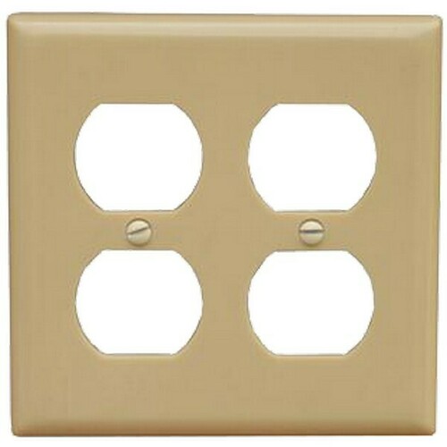 Morris 81760 Durable 2 Gang Wall Plate for Midsize Duplex Receptacle