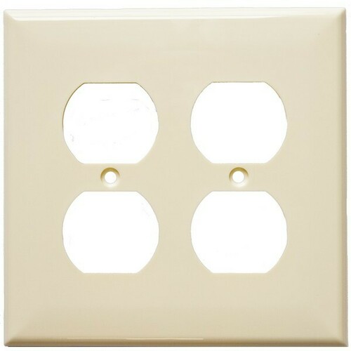 Morris 81763 Durable 2 Gang Wall Plate for Midsize Duplex Receptacle