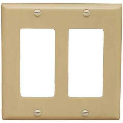 Morris 81770 Lexan 2 Gang Wall Plate for Midsize Decorative/GFCI