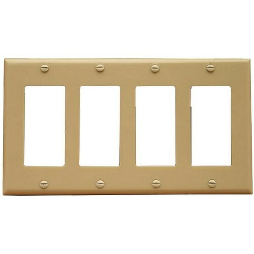 Morris 81778 Lexan 4 Gang Wall Plate for Midsize Decorative/GFCI