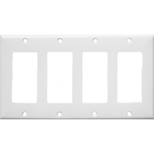 Morris 81779 Lexan 4 Gang Wall Plate for Midsize Decorative/GFCI