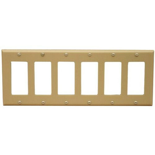 Morris 81785 Lexan 6 Gang Wall Plate for Midsize Decorative/GFCI
