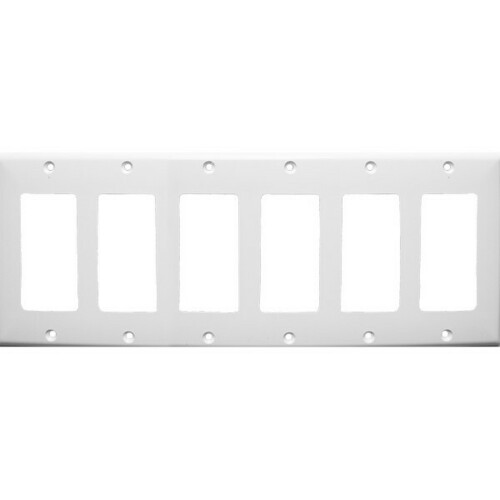 Morris 81786 Lexan 6 Gang Wall Plate for Midsize Decorative/GFCI