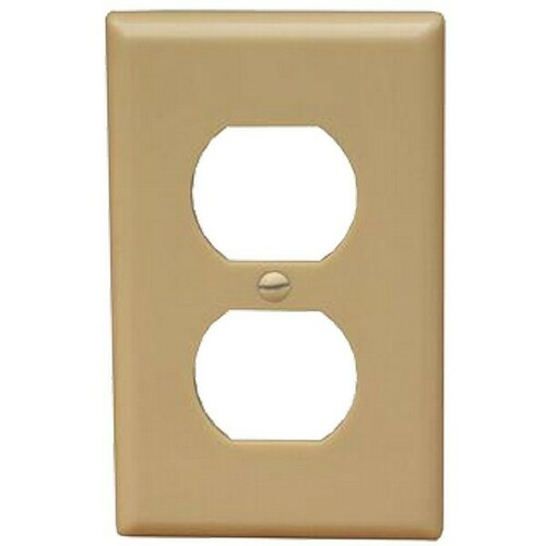 Morris 81830 Oil Resistant 1-Gang Wall Plate for Oversize Duplex Receptacle