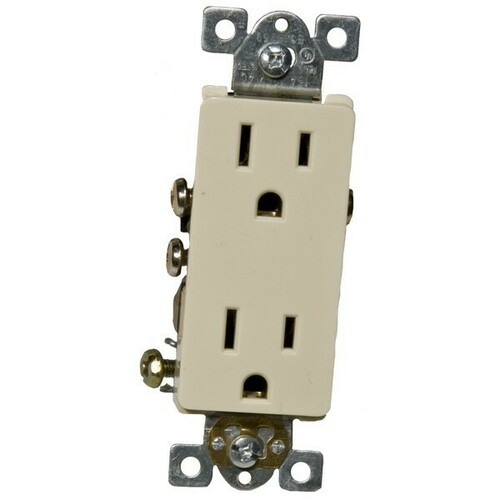 Morris 82015 Recessed Decorative Duplex Receptacle for Enhanced Wiring Space