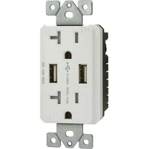 Morris 82371 Decorative USB Chargers Tamper Resistant Duplex Receptacles for Homes