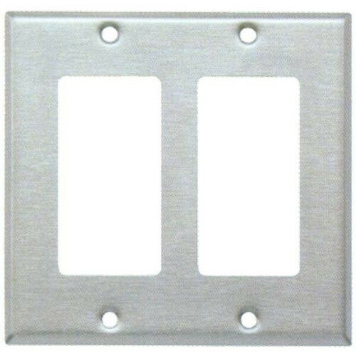 Morris 83120 430 Stainless Steel 2 Gang Decorative/GFCI Wall Plates