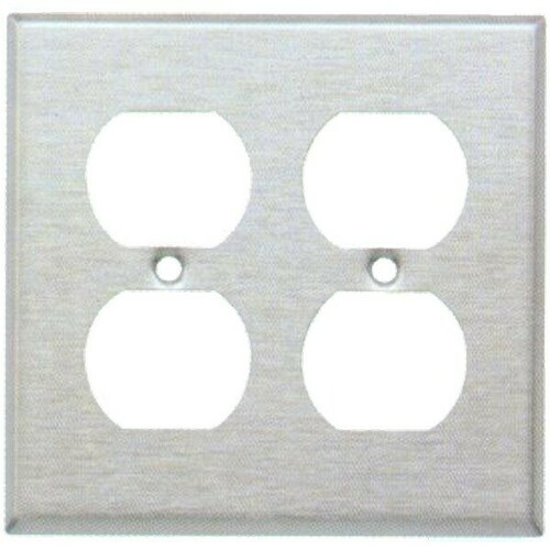 Morris 83220 Smooth Finish Wall Plate for 2-Gang Duplex Receptacle