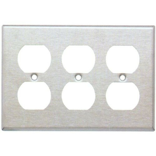 Morris 83230 Durable 3 Gang Duplex Receptacle Wall Plate