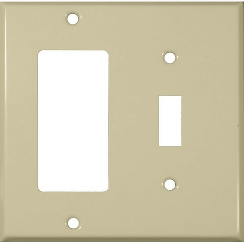 Morris 83433 2 Gang 1 Toggle Steel Wall Plate - Available in 2 Finishes