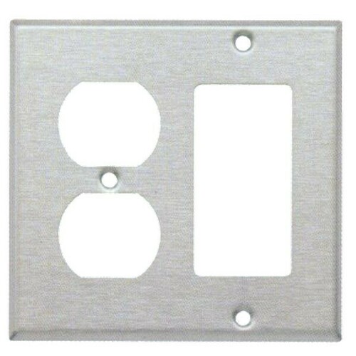 Morris 83440 430 Stainless Steel 2 Gang Wall Plates - Decorative Duplex
