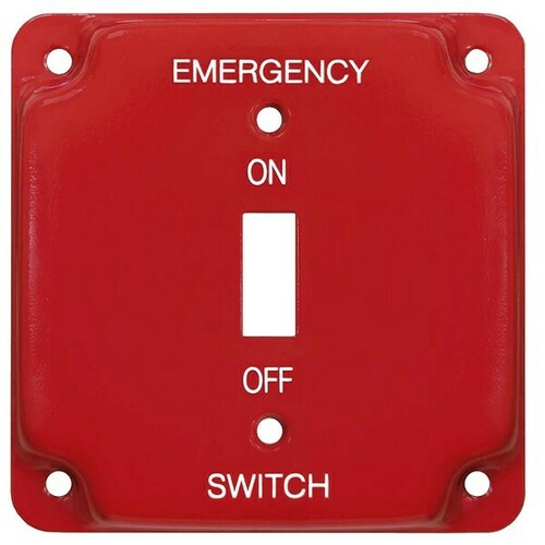 Morris 83502 Durable Raised Metal Switch Plate Cover - Highly Visible