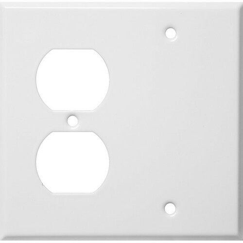 Morris 83542 Classic Clean Finish 1 Duplex 1 Blank Metal Wall Plate