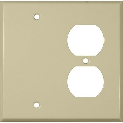 Morris 83543 Classic Clean 1 Duplex 1 Blank Metal Wall Plate