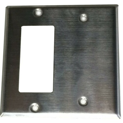 Morris 83560 Perfect 1 GFCI Blank Metal Wall Plate for High-Wear Environments