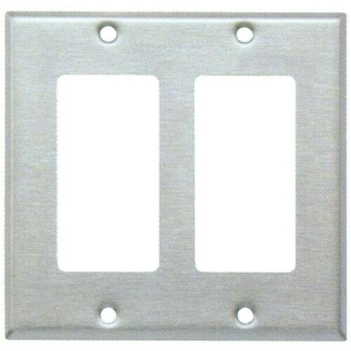 Morris 83822 304 Stainless Steel 2 Gang Decorative/GFCI Wall Plates