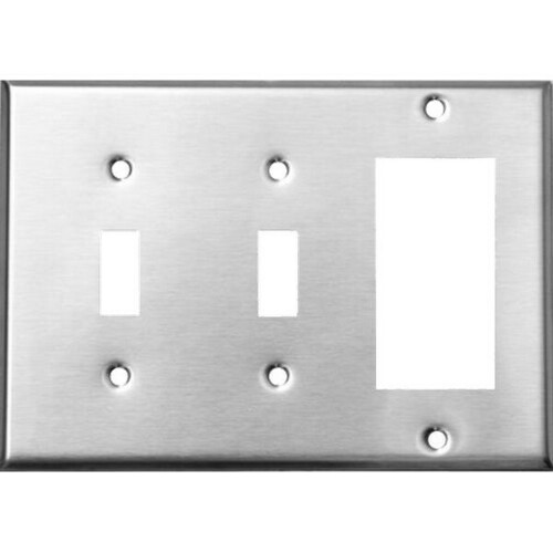 Morris 83864 SS 3G 2Toggle 1Decor GFCI 304