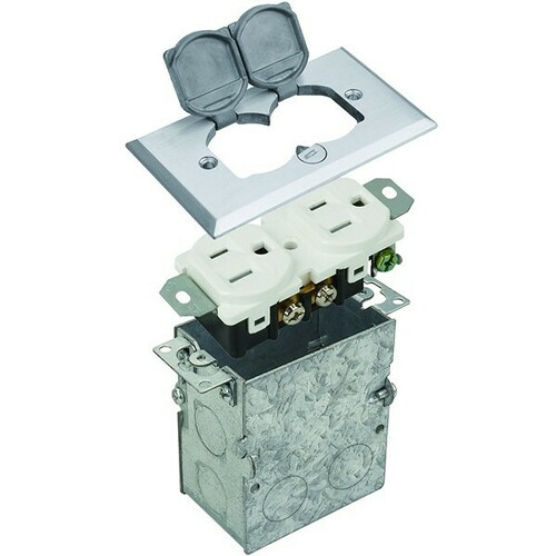Morris 84001 Hinged Lid Floor Box for Residential Applications