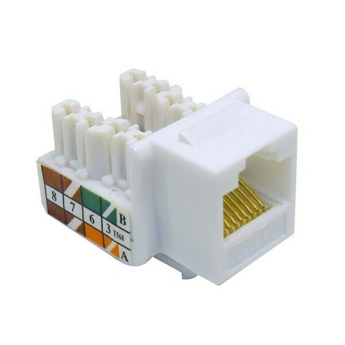 Morris 88021 Color-Coded Cat5E Keystone Jack for Versatile Applications